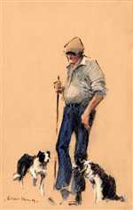 Farmer and Sheep Dog