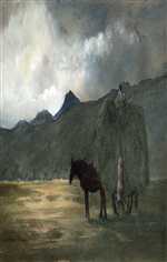 Horse and Hay Cart