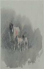 Sheep and Lambs Painting