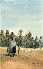 Horse and Hay Cart