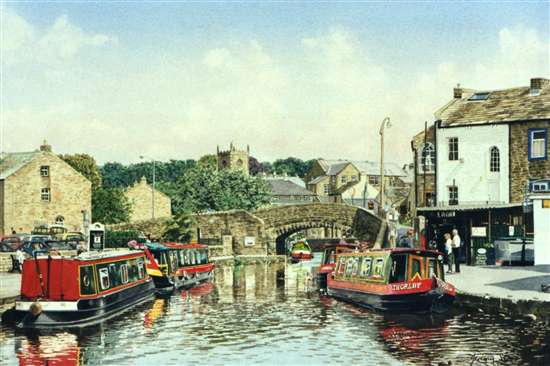 Skipton Canal Painting by Jeremy Storr 