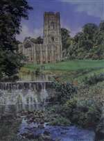 Fountains Abbey Painting by Jeremy Storr