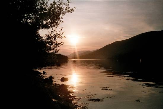 Sunset and Yacht On Loch Leven