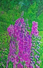 Delphiniums Flower Painting