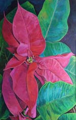 Pointsettia Painting