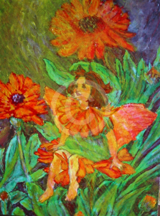 Lady in the Forest Painting